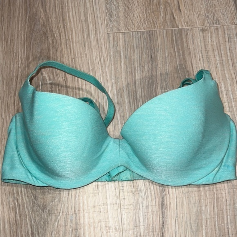 Victoria’s Secret bra‎ blue push-up bra pink